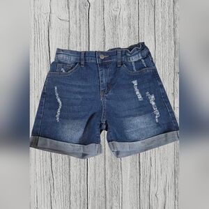 SHEIN Blue Distressed Jean Shorts